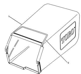 Grass Bag Assembly Diagram and Parts List for 27501 2000001 - 2999999 Toro Lawn Mower