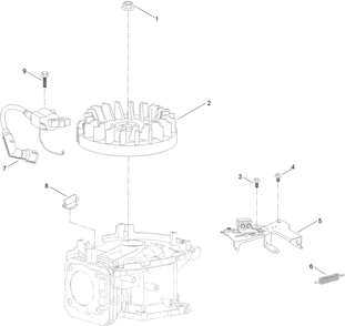 Fly Wheel Assemlby Diagram and Parts List for 22289 404800000-409999999 Toro Lawn Mower