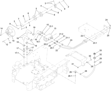 Hydraulic Pump Mount Assembly Diagram and Parts List for 22322 407400000 - 407999999 Toro Lawn Tractor Accessories
