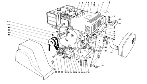 Engine Assembly Diagram and Parts List for 38090 5000001 - 5999999 Toro Snow Blower