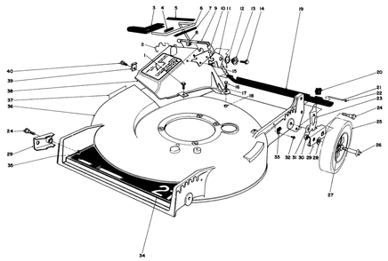 Housing Assembly Diagram and Parts List for 20570 3000001 - 3999999 Toro Lawn Mower