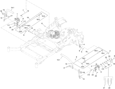 Motion Control Assembly Diagram and Parts List for 74906 402090000-403247599 Toro Lawn Mower