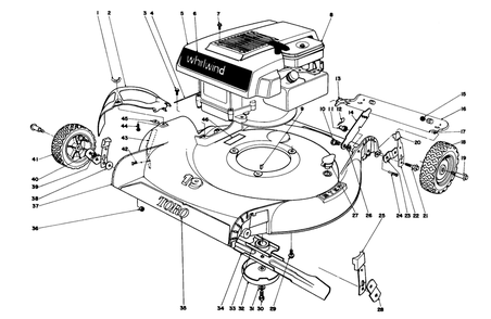 Housing & Engine Assembly-Models 16073 & 16173 Diagram and Parts List for 16073 5000001 - 5999999 Toro Lawn Mower