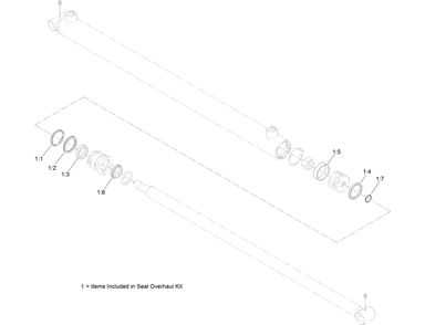 Hydraulic Cylinder Assembly No. 133-5960 Diagram and Parts List for 23803 400000000 - 999999999 Toro Lawn Tractor Accessories