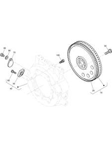 Flywheel Assembly Diagram and Parts List for 22530 414400000 - 999999999 Toro Lawn Tractor Accessories