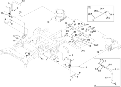 Motion Control Assembly Diagram and Parts List for 74055 414070844 - 414155408 Toro Lawn Tractor