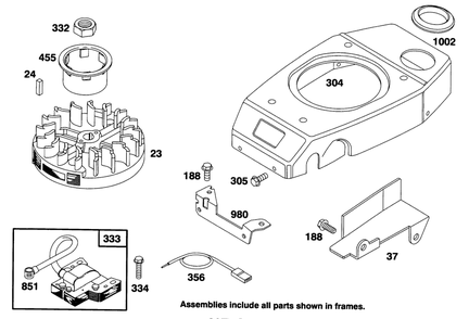 Engine Gts 150 Diagram and Parts List for 20764B 49000001 - 49999999 Toro Lawn Mower