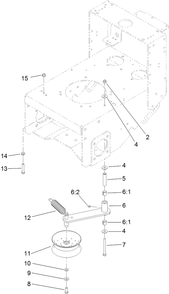 Power-Take-Off Idler Assembly Diagram and Parts List for 30071 404320000-999999999 Toro Lawn Mower