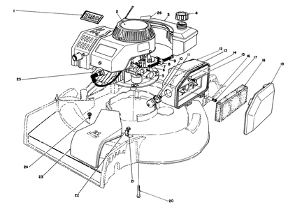 Engine Assembly Diagram and Parts List for 16212WG 0000001 - 0999999 Toro Lawn Mower