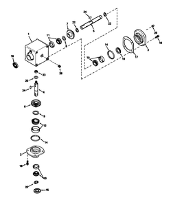 Cutting Unit Model No. 30753 (Continued) Gear Box Assembly Model No. 1100-010 Diagram and Parts List for 30754 60001 - 69999 Toro Lawn Tractor