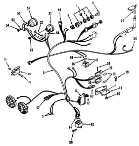 Electrical System Diagram and Parts List for 73440 5900223 - 5999999 Toro Lawn Tractor