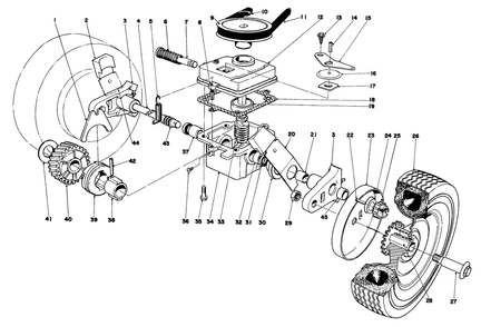 Gear Box Assembly Model 16390 Diagram and Parts List for 16360 9000001 - 9999999 Toro Lawn Mower
