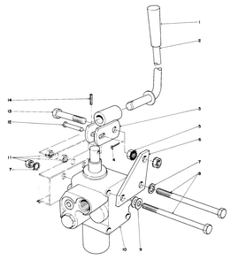 Valve And Lever Assembly Diagram and Parts List for 30775 300001 - 399999 Toro Lawn Tractor