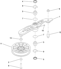 Pump Ilder Assembly Diagram and Parts List for 74923TE (290000001-290999999)(2009) Toro Lawn Mower
