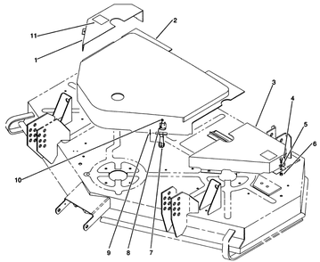 Cover Assembly Diagram and Parts List for 30148 1000001 - 1999999 Toro Lawn Mower