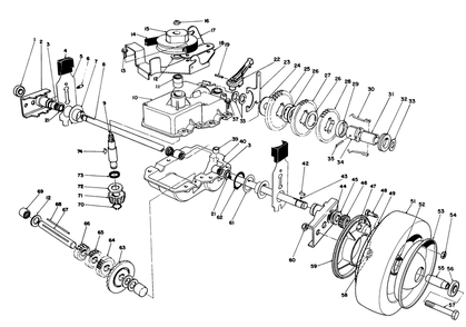 Gear Case Assembly Diagram and Parts List for 22036 0000001 - 0999999 Toro Lawn Mower