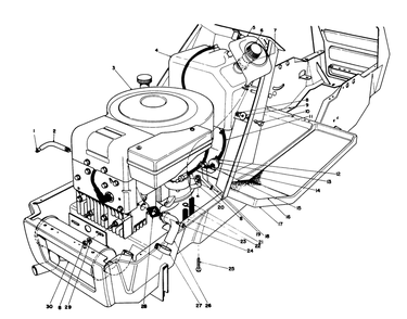 Engine Assembly Diagram and Parts List for 57357 1000001 - 1999999 Toro Lawn Tractor
