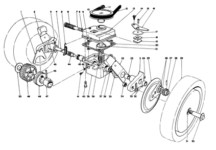 Gear Case Assembly Diagram and Parts List for 16299 5000001 - 5999999 Toro Lawn Mower