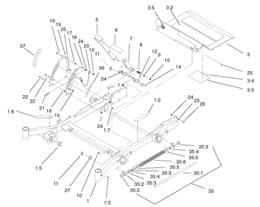 Part Location Diagram of 1-653009 Toro SPRING-COMPRESSION