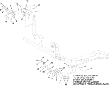 Trimmer Mount Assembly Diagram and Parts List for 144-2665  Toro Lawn Tractor Accessories