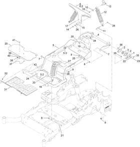 Frame Assembly Diagram and Parts List for 72969TE 412900000 - 999999999 Toro Lawn Tractor