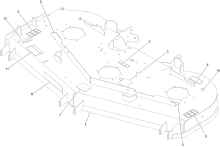 Deck Decal Assembly Diagram and Parts List for 74918 402090000-403227052 Toro Lawn Mower