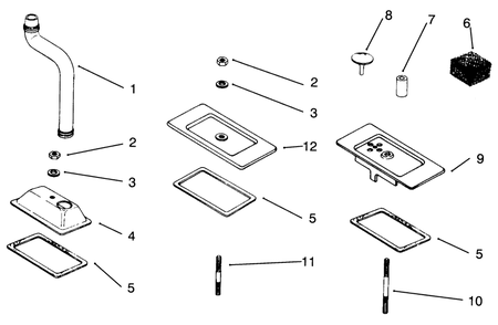 Breather & Vent Diagram and Parts List for 30718 4900001 - 4999999 Toro Lawn Tractor