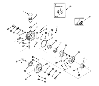 Hydrostatic Transmission Diagram and Parts List for 74140 39000001 - 39999999 Toro Lawn Tractor