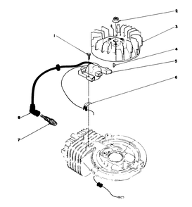 Ignition Assembly (Model No. 47pk9) Diagram and Parts List for 16212 0000001 - 0999999 Toro Lawn Mower
