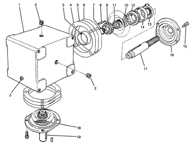 Gear Boxassembly No. 68-6810 Diagram and Parts List for 30564 400001 - 499999 Toro Lawn Mower