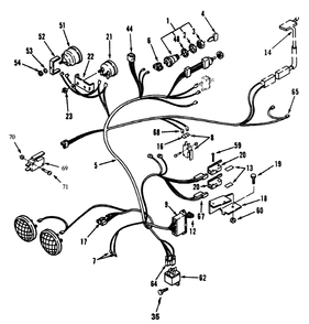 Electrical System Diagram and Parts List for 73421 5901047 - 5999999 Toro Lawn Tractor