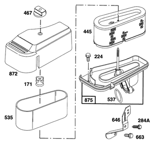 Engine Briggs & Stratton Model 28n777-0174-01 Diagram and Parts List for 71193 6900001 - 6999999 Toro Lawn Tractor