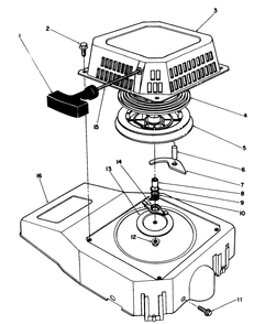 Recoil Assembly Diagram and Parts List for 20522C 6000001 - 6999999 Toro Lawn Mower