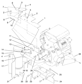 Part Location Diagram of 98-1349 Toro Baffle-Heat, Front