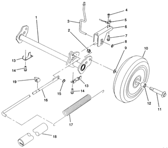 H.P. Rear Axle Assembly (Model No. 20900 Only) Diagram and Parts List for 20900 0000001 - 0999999 Toro Lawn Mower