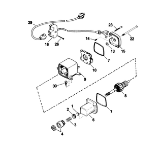 Electric Starter Motor Kit No. 23-3790 Diagram and Parts List for 38054 3900001 - 3999999 Toro Snow Blower