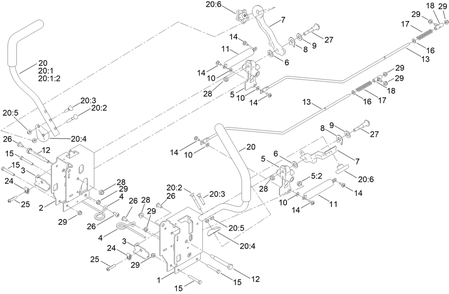 Motion Control Assembly Diagram and Parts List for 76401 417300000 - 417359999 Toro Lawn Tractor