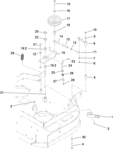 Idler Assembly Diagram and Parts List for 39634 (311000001-311999999)(2011) Toro Lawn Mower