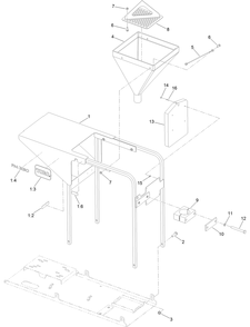 Hopper Assembly Diagram and Parts List for 23897 400000000 - 999999999 Toro Lawn Tractor Accessories