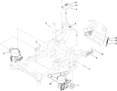 Hydraulic Drive Assembly Diagram and Parts List for 74048TE 400000000-408767851 Toro Lawn Tractor