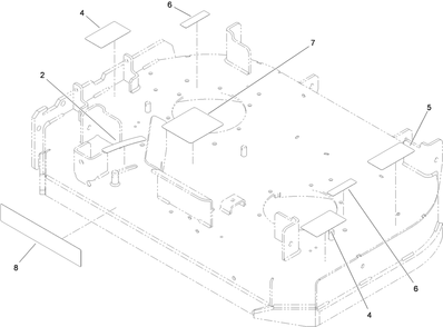 Deck Decal Assembly Diagram and Parts List for 79534 (310000001-310999999)(2010) Toro Lawn Mower