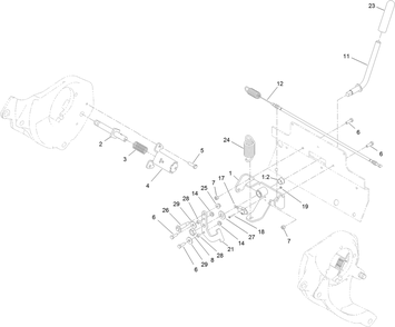 Brake Assembly Diagram and Parts List for 22328 408963400 - 409588175 Toro Lawn Tractor Accessories