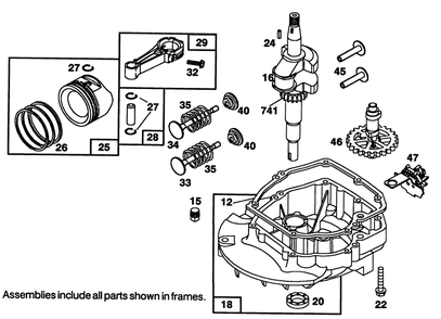 Engine Briggs & Stratton Model 122702-3171-01 Diagram and Parts List for 16401 39000001 - 39999999 Toro Lawn Mower