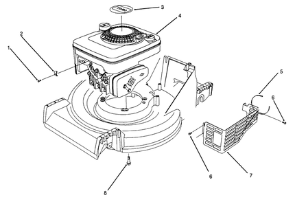 Engine Assembly Diagram and Parts List for 26562 2000001 - 2999999 Toro Lawn Mower