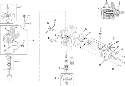 Rh Hydro Assembly Diagram and Parts List for 74923TE (313000001-313999999)(2013) Toro Lawn Mower