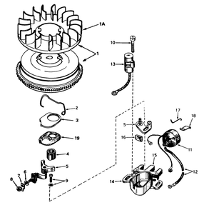 Magneto No. 610694a Diagram and Parts List for 38045 4000001 - 4999999 Toro Snow Blower