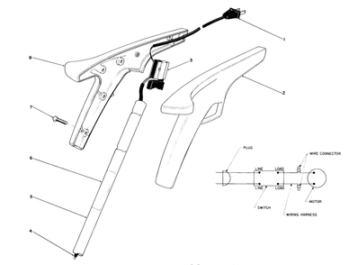 Handle Assembly Diagram and Parts List for 51235 3000001 - 3999999 Toro Trimmer