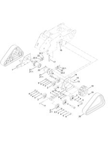 Track Assembly Diagram and Parts List for 22983 410480000 - 411799999 Toro Lawn Tractor Accessories