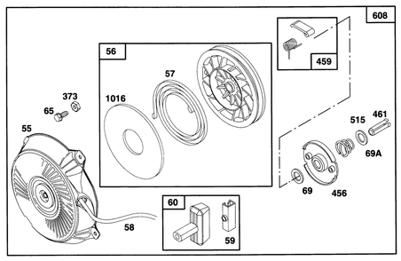 Engine Briggs & Strattonmodel 135202-0263-01 Diagram and Parts List for 62924 5900001 - 5999999 Toro Leaf Blower / Vacuum
