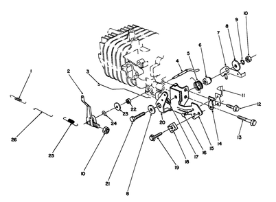 Governor Assembly (Model No. 47pn2-3) Diagram and Parts List for 22031 3900001 - 3999999 Toro Lawn Mower